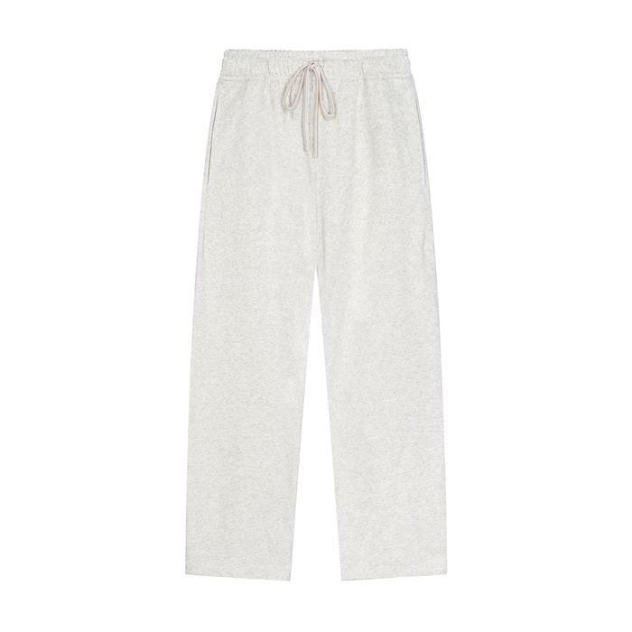 Solid Color Straight-Leg Sweatpants