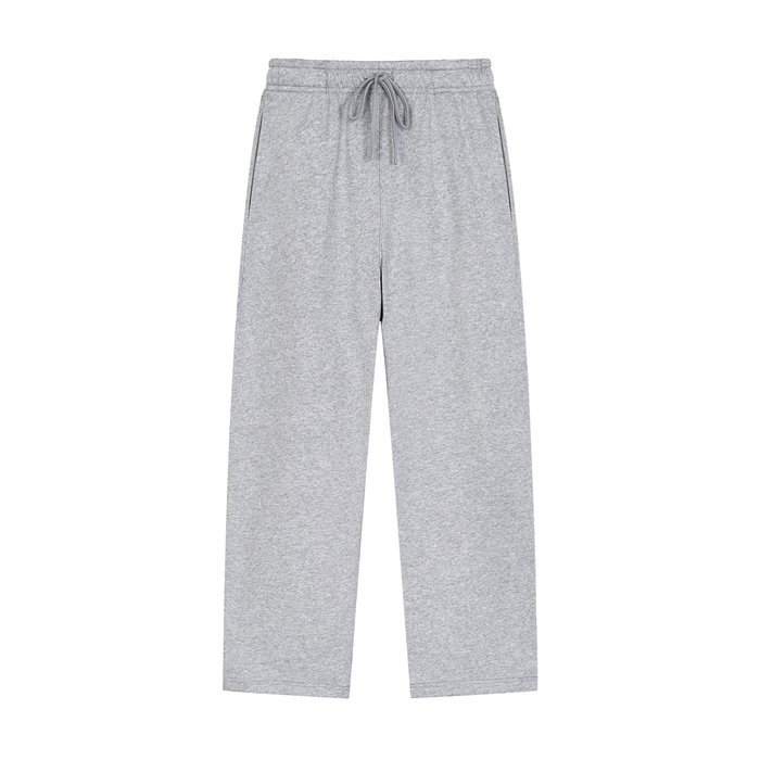Solid Color Straight-Leg Sweatpants