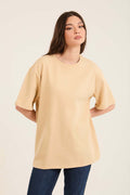 Solid Relaxed Fit Basic Cotton Tee