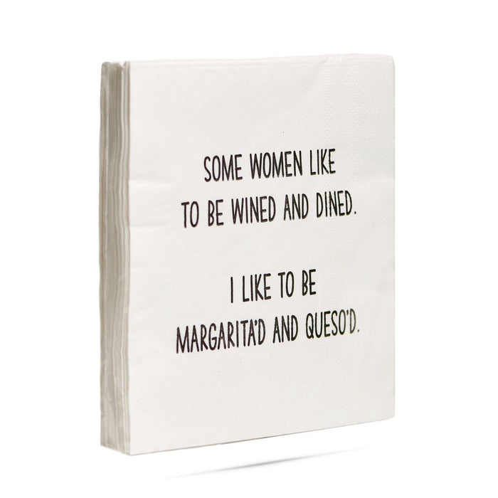 Some women like to be wined and dined Cocktail Napkins