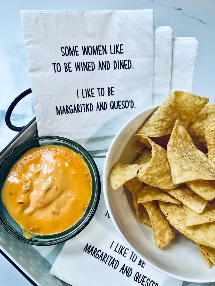 Some women like to be wined and dined Cocktail Napkins