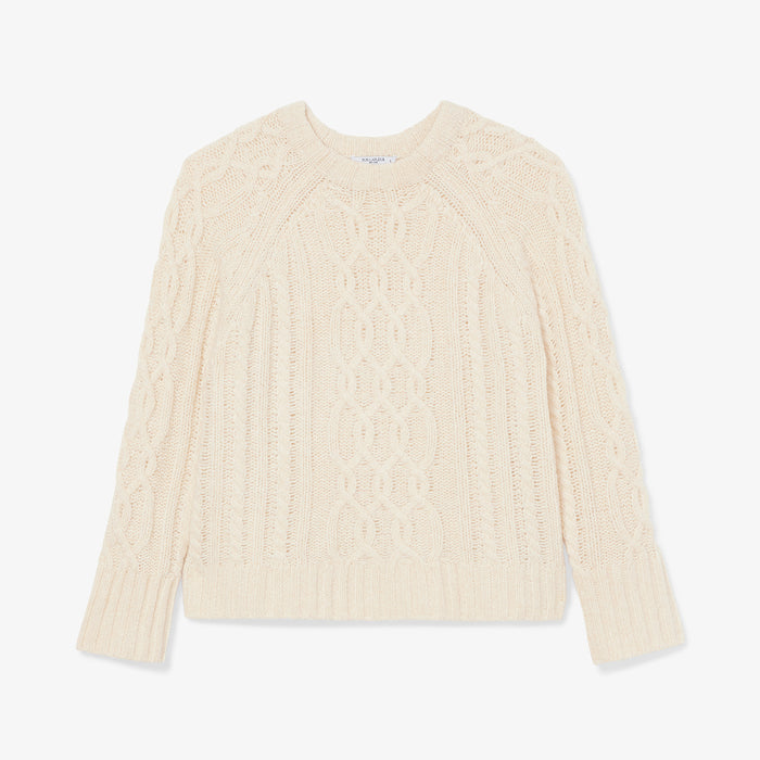 Packshot image of the somers sweater in ivory