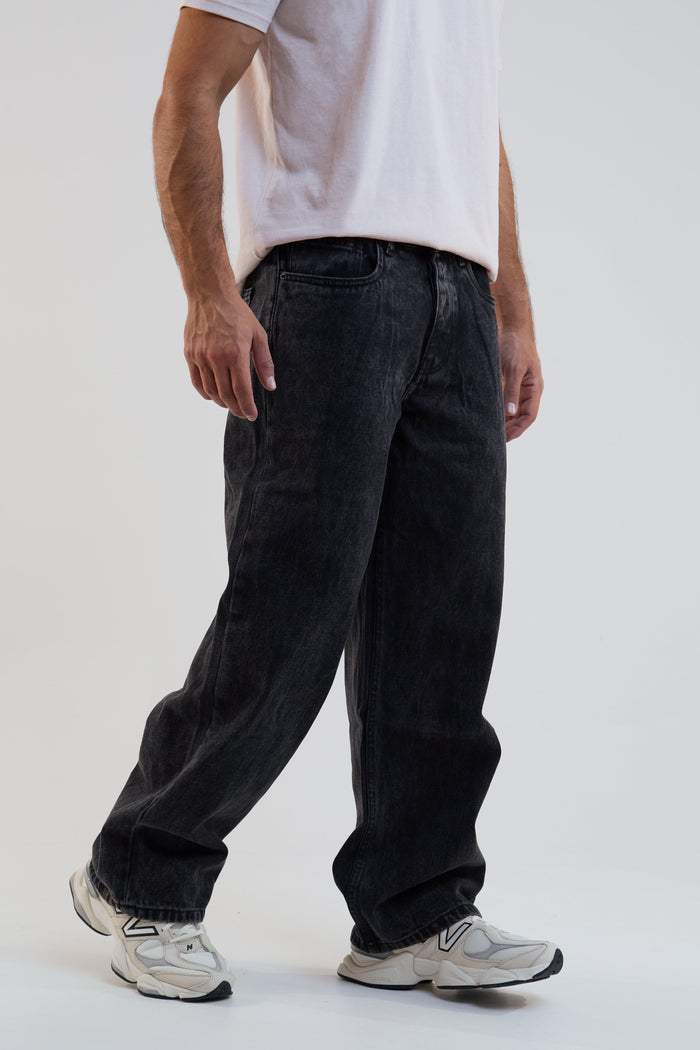 Southbank Loose Fit Rigid Denim Jeans - Black
