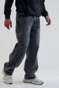 Southbank Loose Fit Rigid Denim Jeans - Washed Black