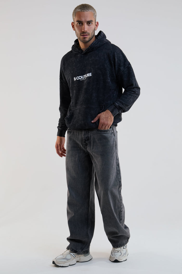 Southbank Loose Fit Rigid Denim Jeans - Washed Black