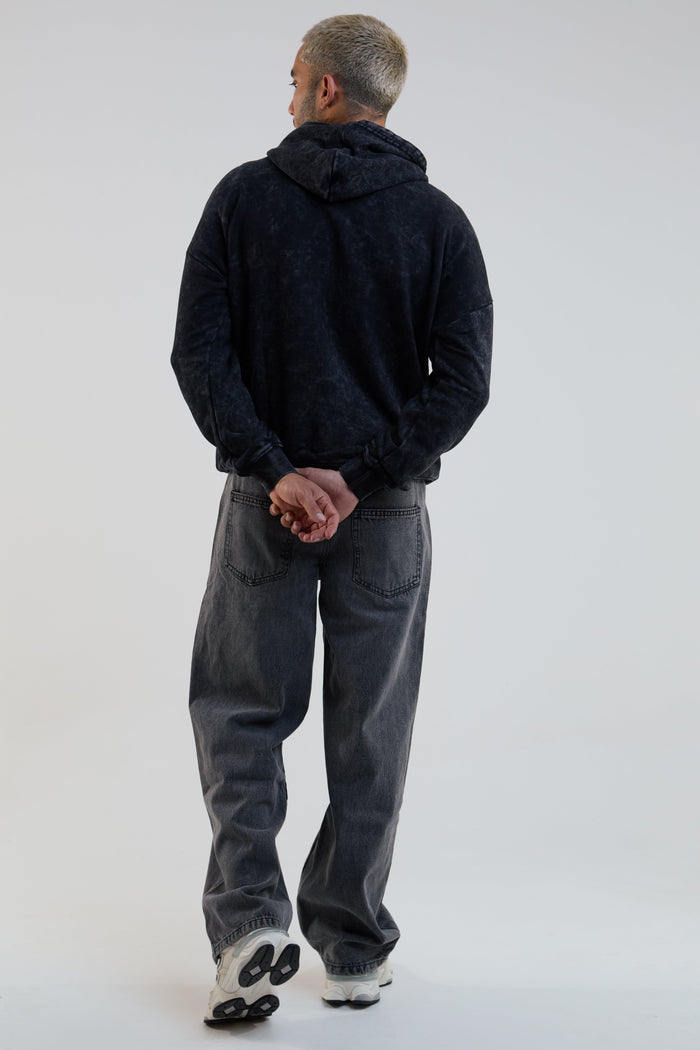Southbank Loose Fit Rigid Denim Jeans - Washed Black