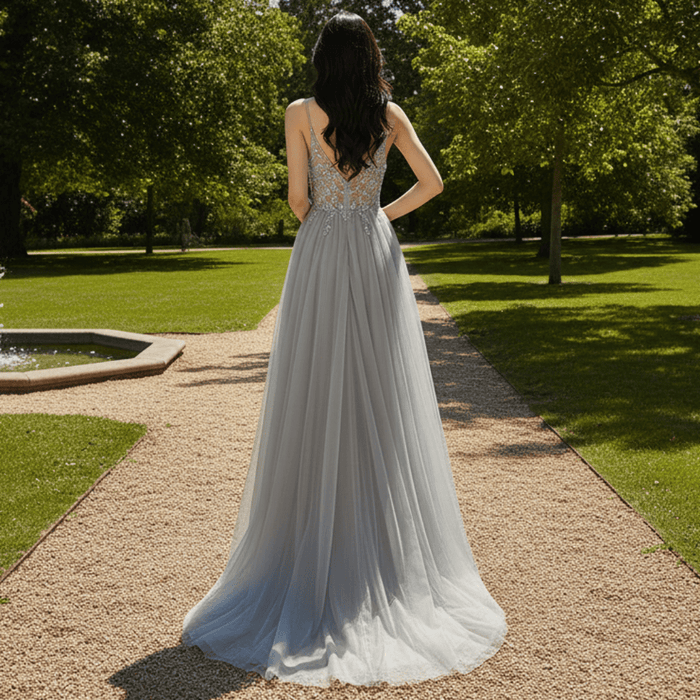 Spaghetti Strap Special Occasion Dresses Prom Gowns with Slit - Rosymae