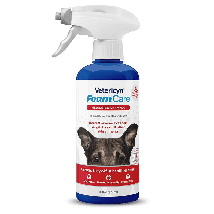 Spray-On Medicated Pet Shampoo