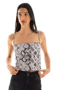 Square Neck Snake Feminine Top