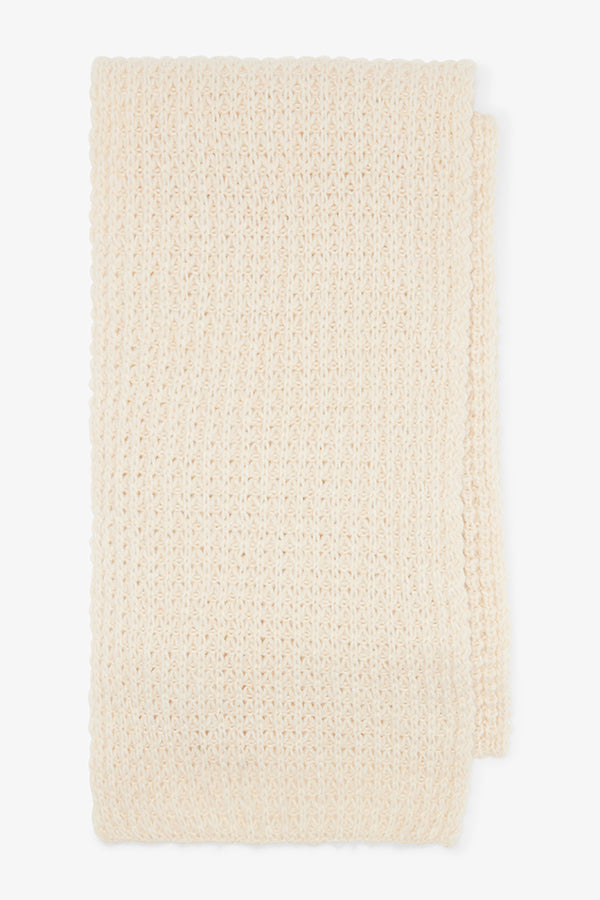 Packshot image of the scarf in ivory | Grid | Still | Exclude