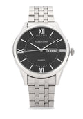 Valentino Stainless Steel Strap Analog Watch for Men 20122480-BLACK DIAL-Watch Portal Philippines