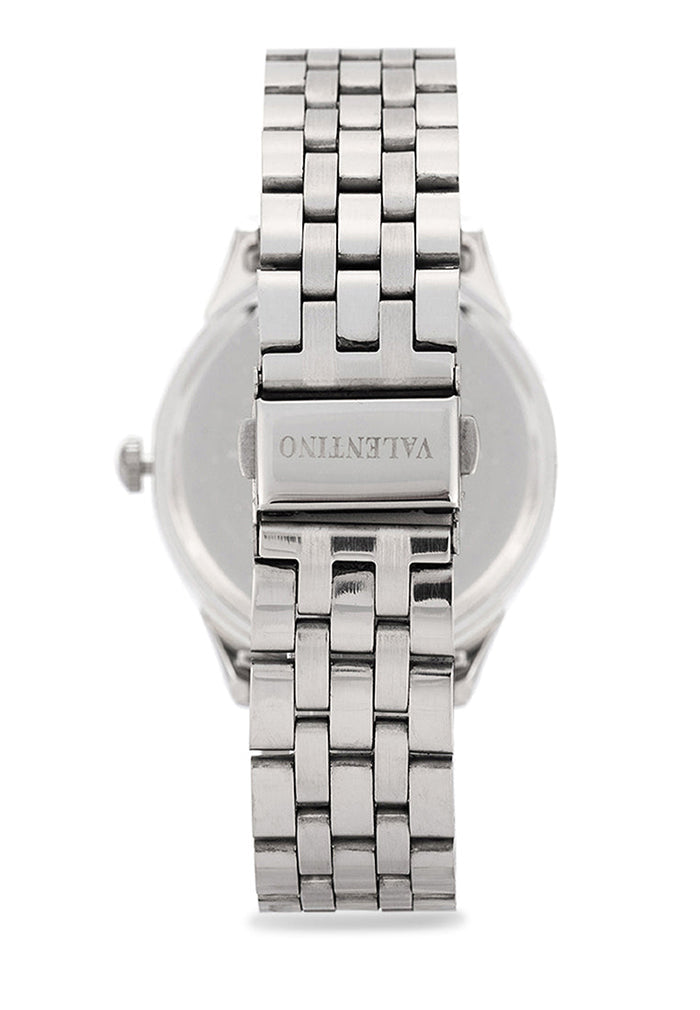 Valentino Stainless Steel Strap Analog Watch for Men 20122480-BLACK DIAL-Watch Portal Philippines