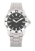 Valentino Stainless Steel Strap Analog Watch for Men 20122486-SIL RING-BLK DIAL-Watch Portal Philippines