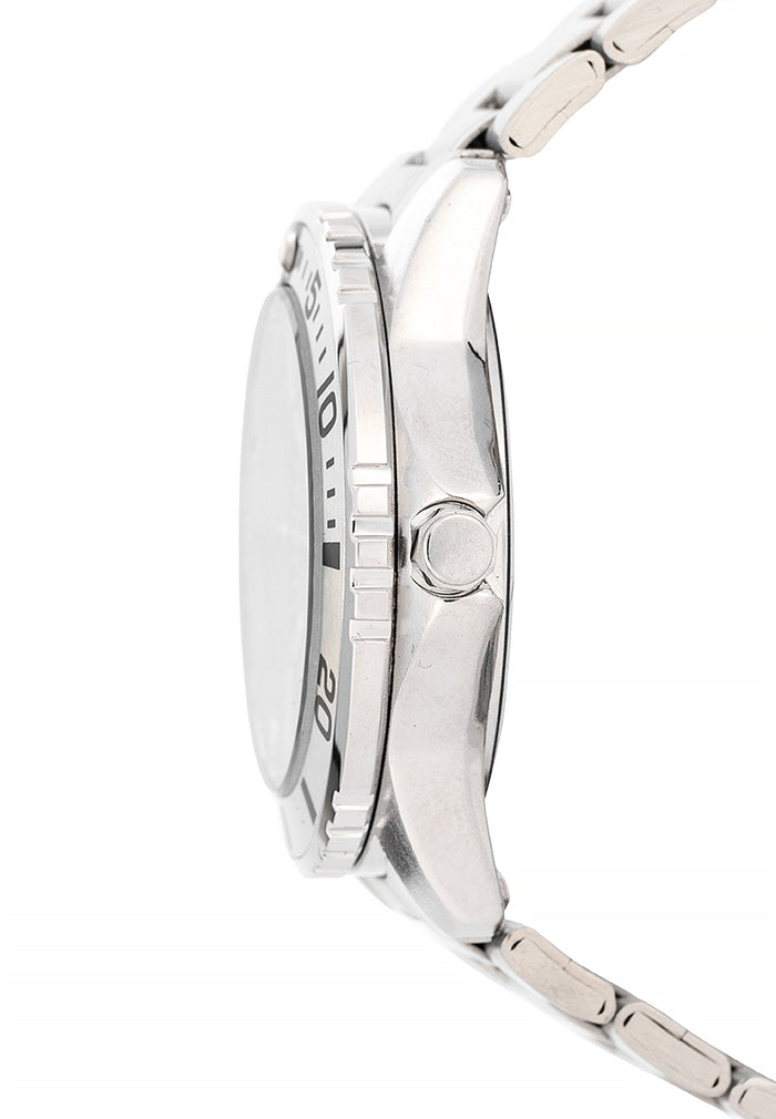 Valentino Stainless Steel Strap Analog Watch for Men 20122486-SIL RING-BLK DIAL-Watch Portal Philippines