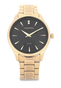 Valentino Stainless Steel Strap Analog Watch for Men 20122488-GOLD-BLACK DIAL-Watch Portal Philippines