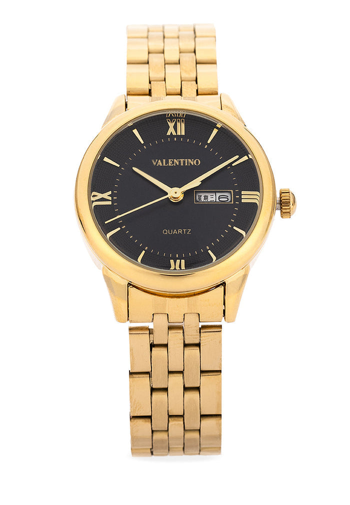Valentino Stainless Steel Strap Analog Watch for Women 20122479-BLACK DIAL-Watch Portal Philippines