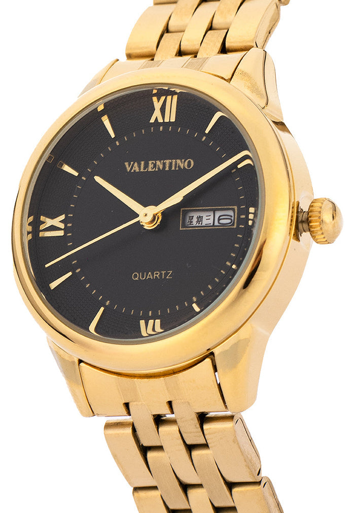 Valentino Stainless Steel Strap Analog Watch for Women 20122479-BLACK DIAL-Watch Portal Philippines