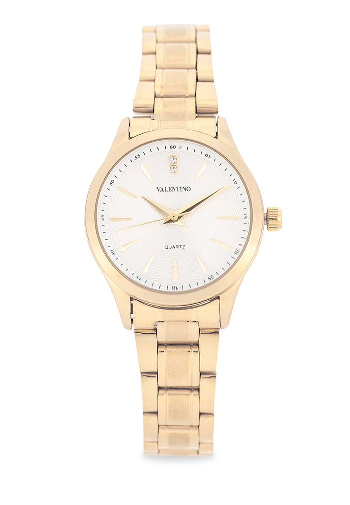 Valentino Stainless Steel Strap Analog Watch for Women 20122489-GOLD-WHITE DIAL-Watch Portal Philippines