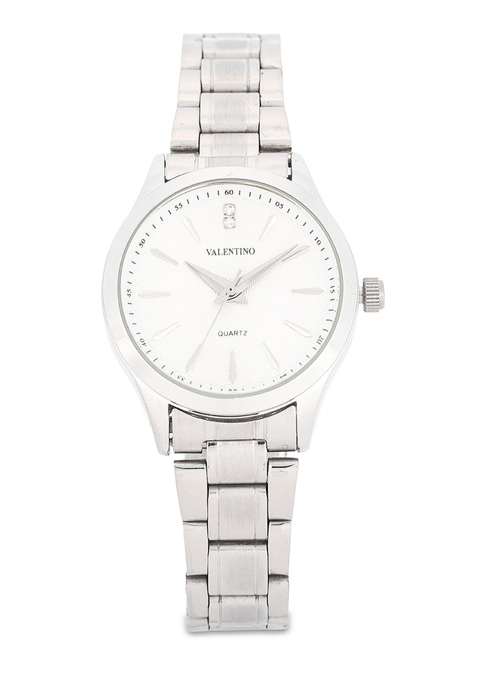 Valentino Stainless Steel Strap Analog Watch for Women 20122491-SILVER INDEX-Watch Portal Philippines