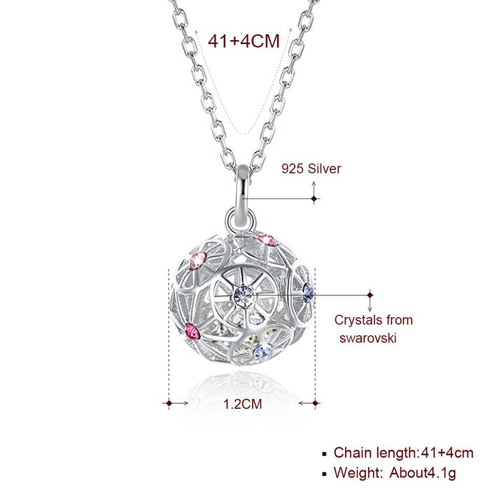Sterling Silver Necklace with  Crystals - foxberryparkproducts
