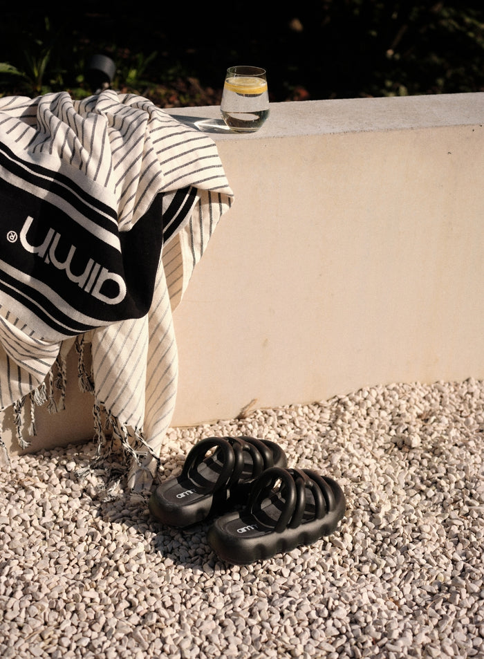 Café Au Lait Striped Hamam Towel