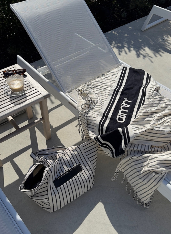 Café Au Lait Striped Hamam Towel