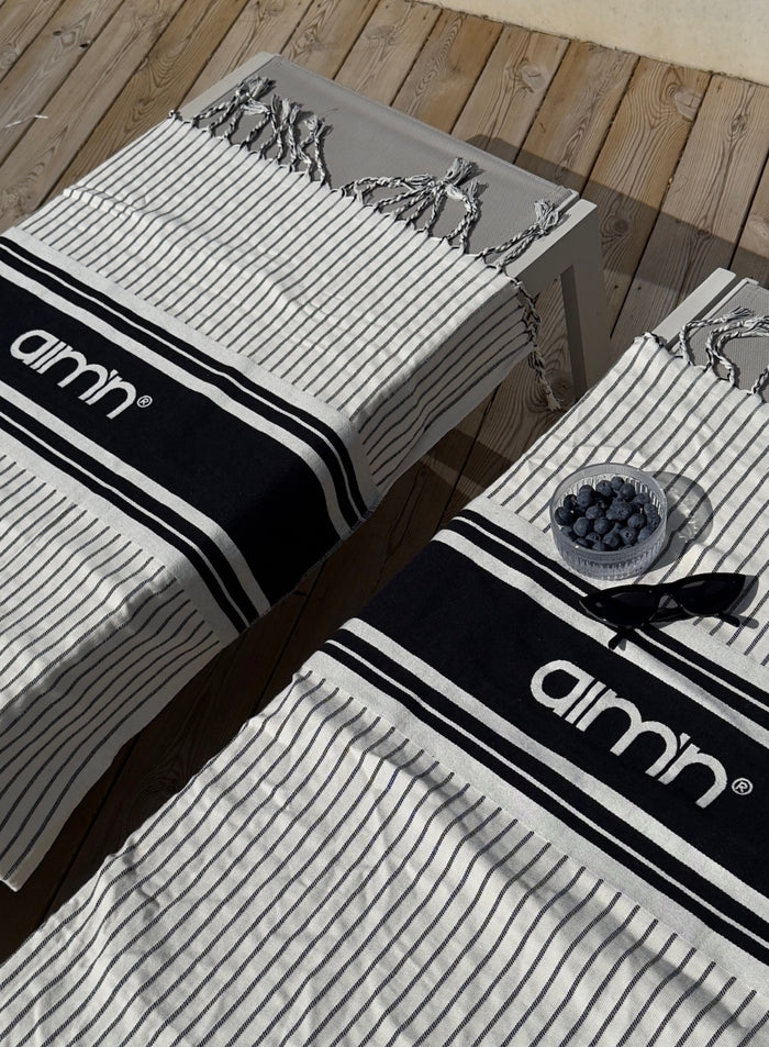 Café Au Lait Striped Hamam Towel