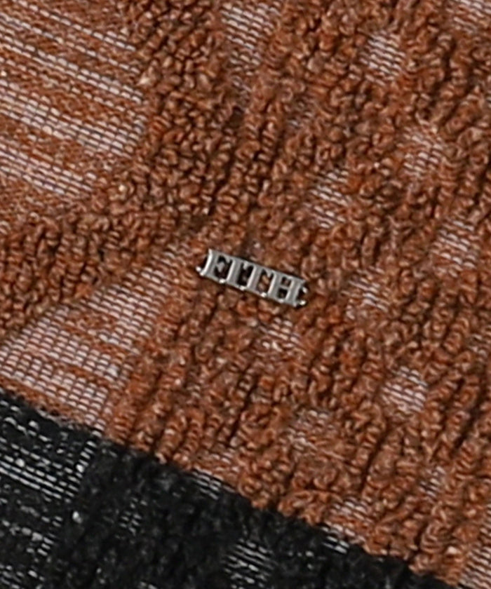Striped Rope-knitting Pullover