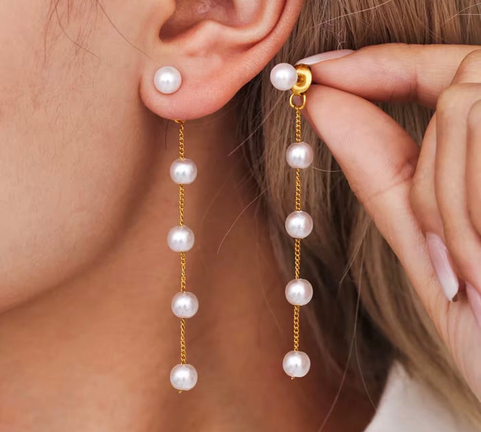 Strung Along Pearl Earrings