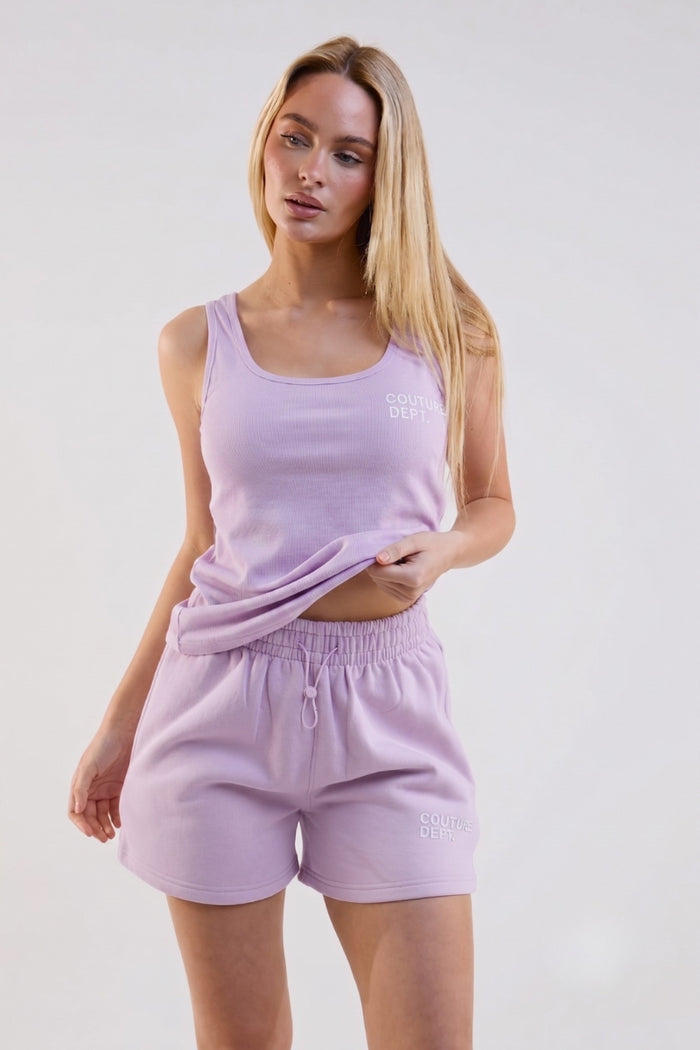 Sunset Sweat Shorts - Lilac