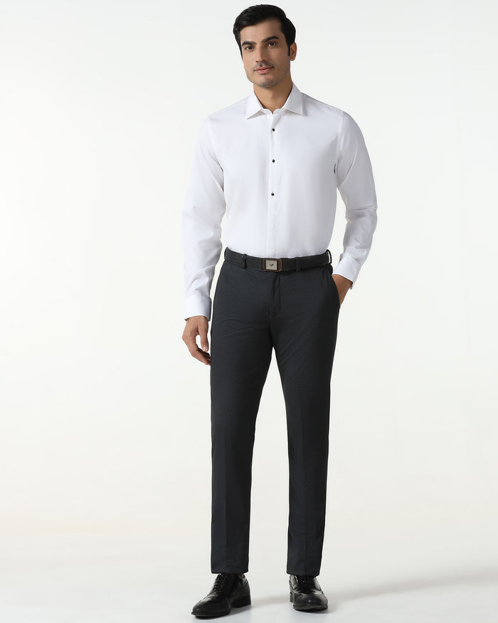 White Super White Solid Shirt - Dallas