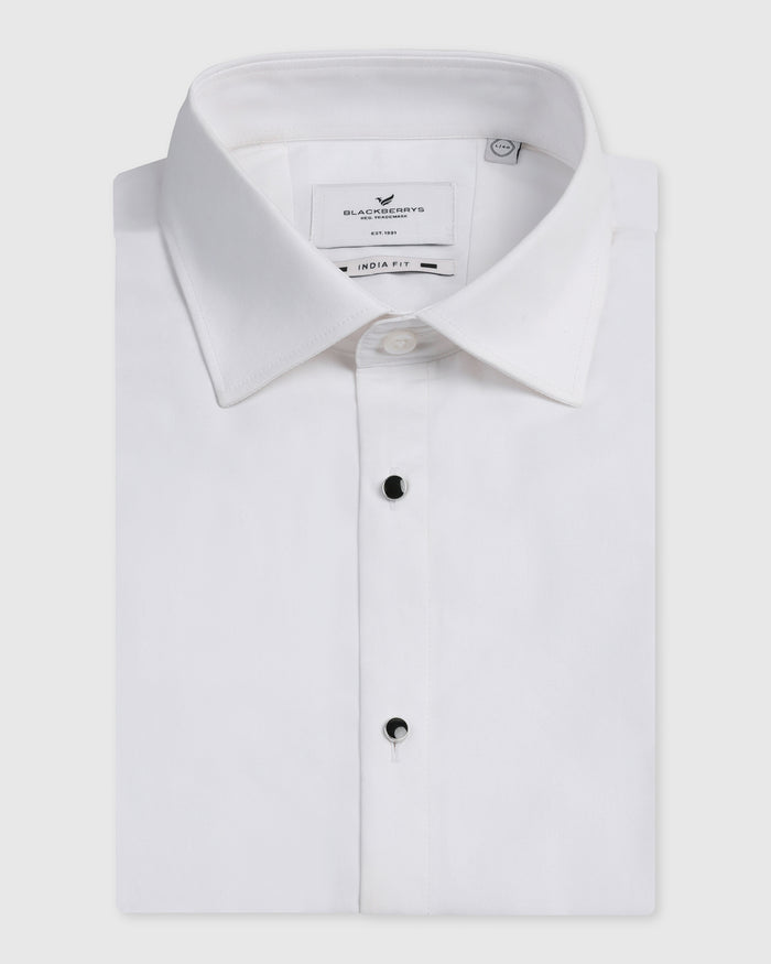 White Super White Solid Shirt - Dallas
