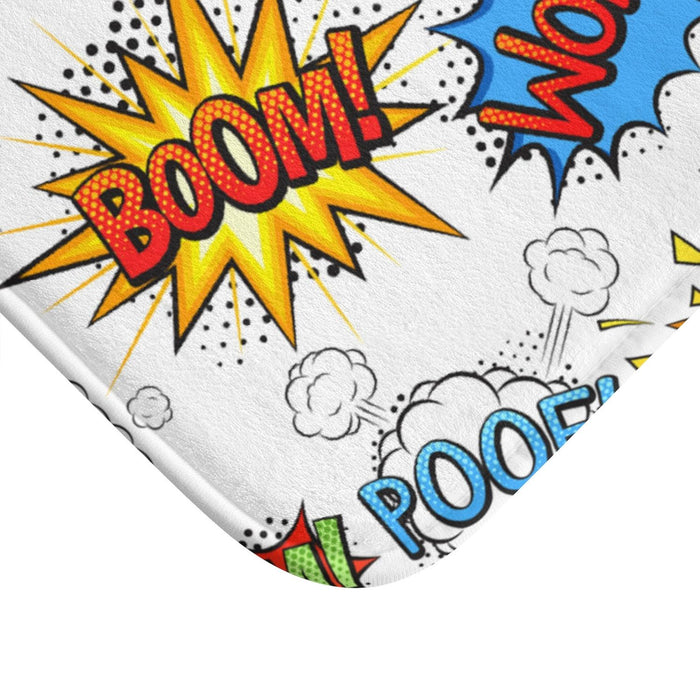 Boys Bath Mat Super Hero, Boys Shower Mat, Boys Bathtub Mat, Kids Bathroom Decor & Accessories, Made in the USA | Pippa + June