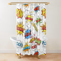 Boys Shower Curtain Comic Book Superhero, Boys Bathroom Decor, Boys Decor | Pippa + June