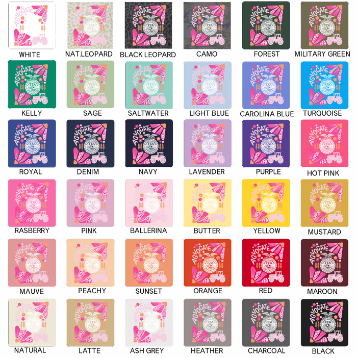 Support FFA Floral Pink– Infant/Toddler/Youth