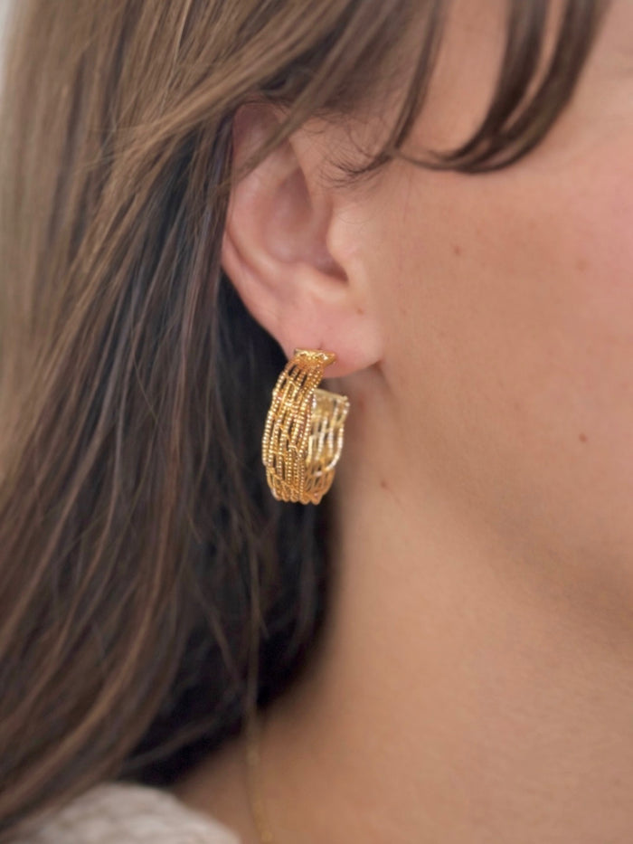 Suzi Nickel Free Gold Hoops