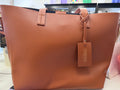 Tan Perforated Leather Tote