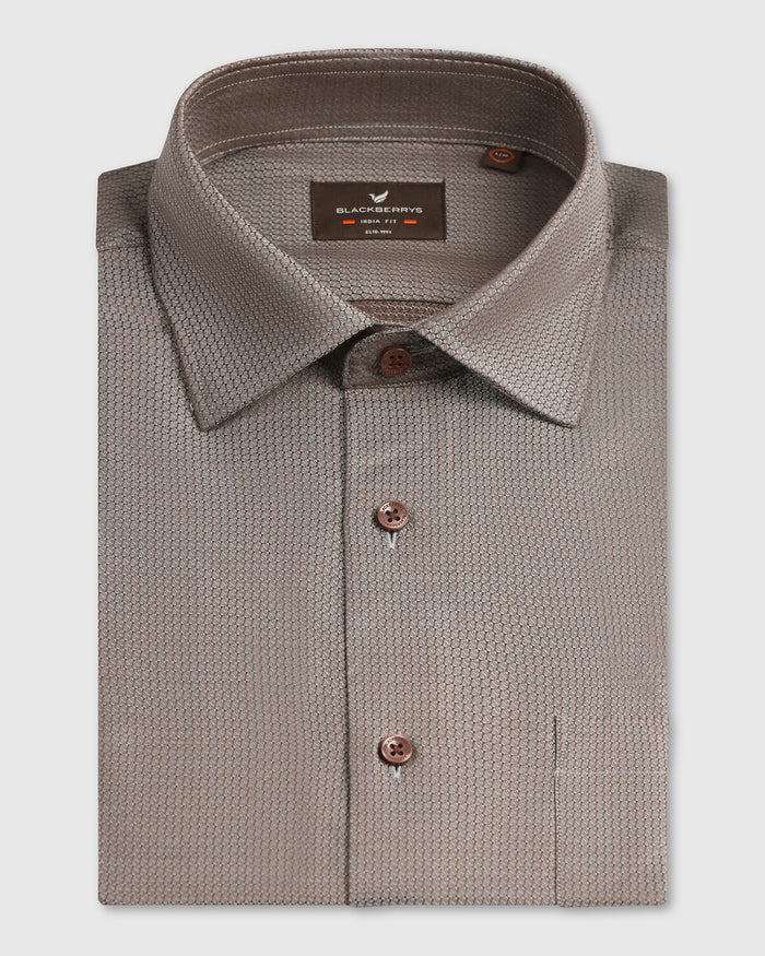 Tan Textured Shirt - Recite