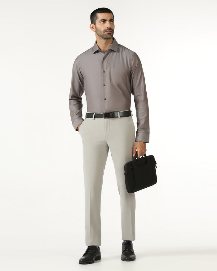Tan Textured Shirt - Recite