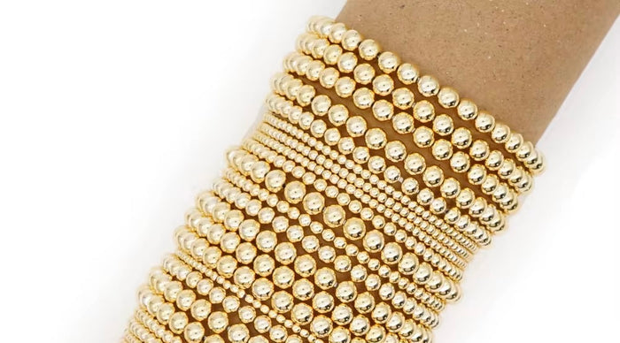 Tarnish Free Beaded Stretch Bracelet