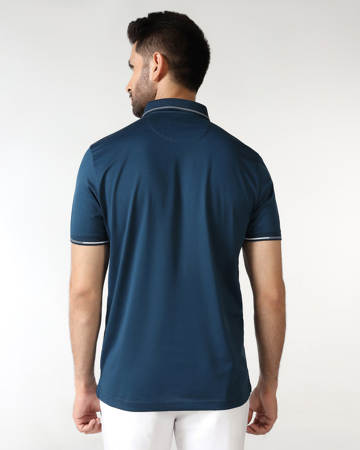 Teal Solid Polo - Mond
