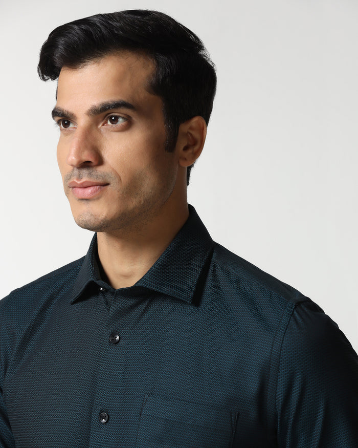 Teal Textured Shirt - Robin