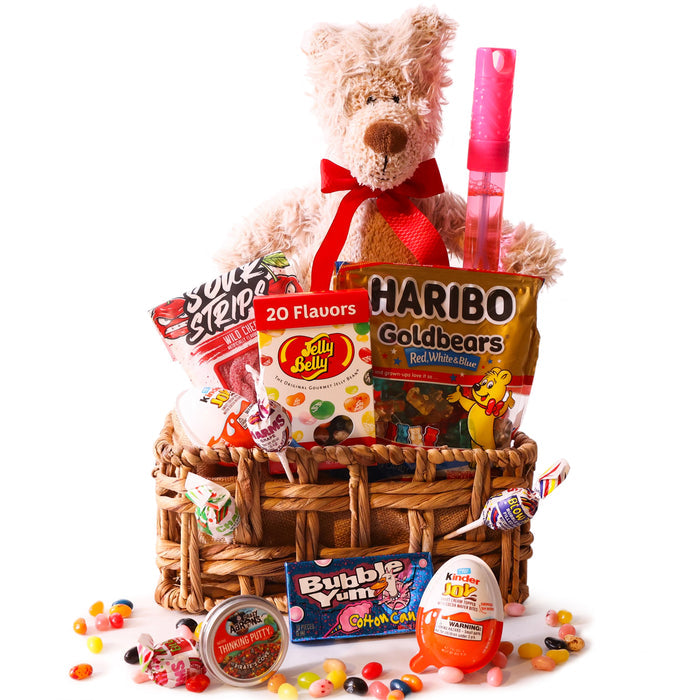 Teddy Bear Gift Basket For Kids - TCS Sentiments Express