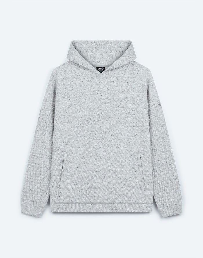 Textured Hoodie in Heather Grey