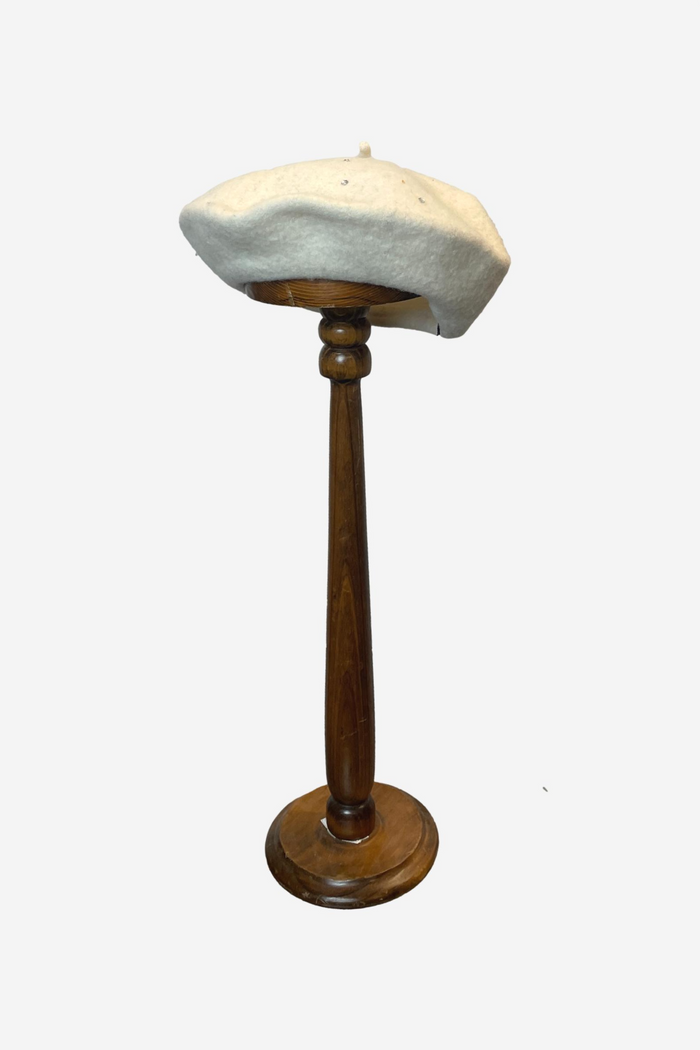 The Two Mrs Grenvilles Cream Beret with Rhinestones image 0