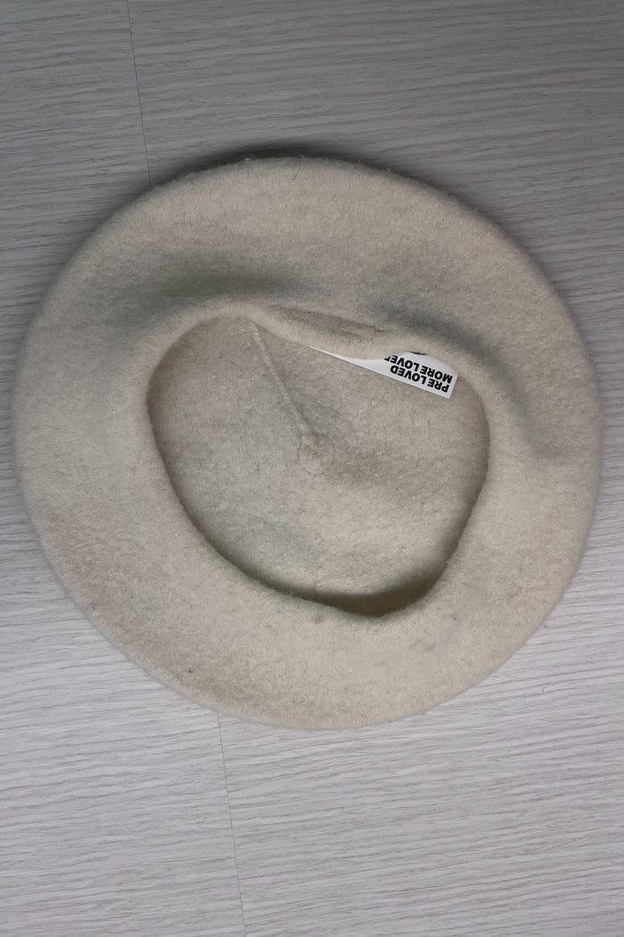 The Two Mrs Grenvilles Cream Beret with Rhinestones image 2