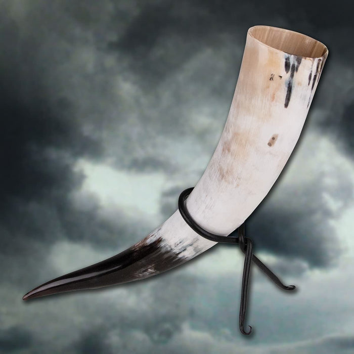 Thor's Oversized Drinking Horn with Stand