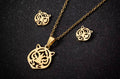 Tiger Earrings & Necklace Set