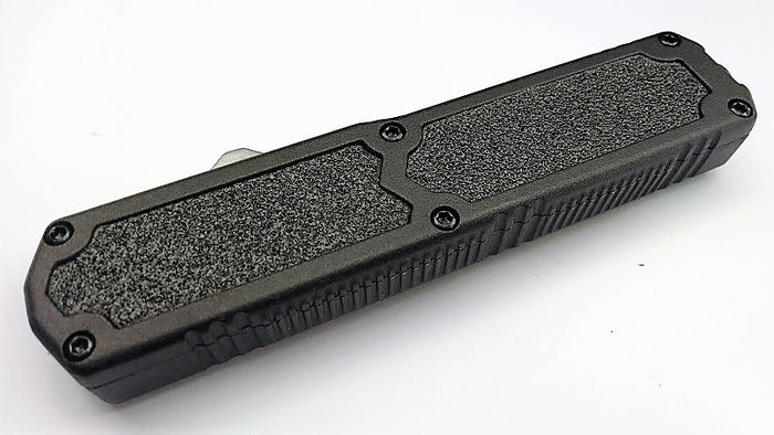 Titan OTF Dual Action Black Tactical Automatic Knife Tanto Serrated