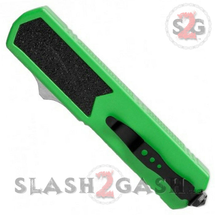 Titan OTF Dual Action Green Tactical Automatic Knife Dagger Serrated